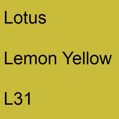 Lotus, Lemon Yellow, L31.